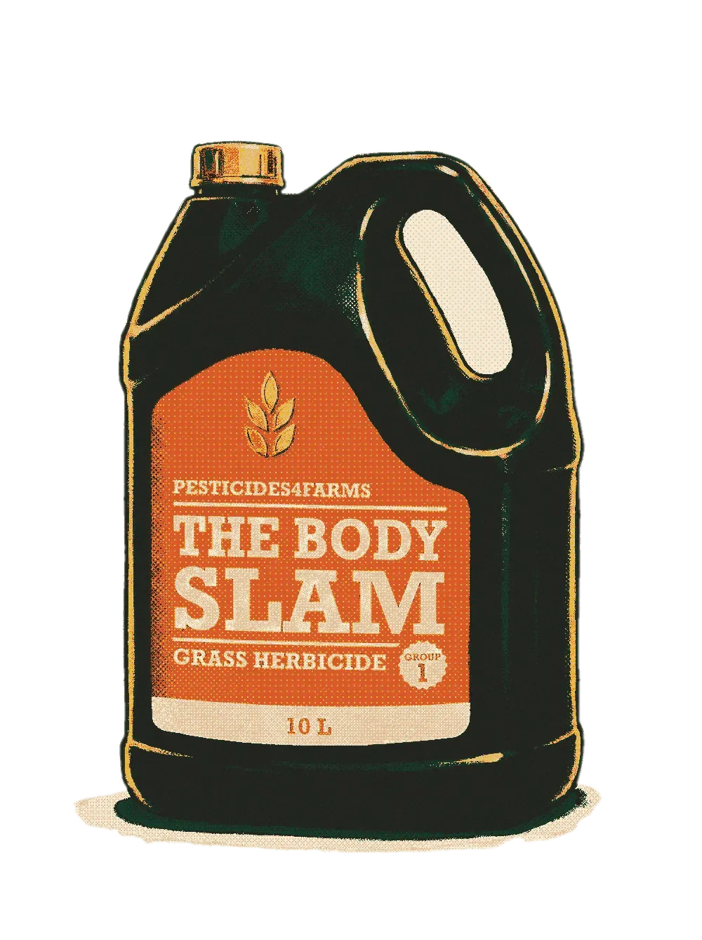 Jug of The Body Slam grass herbicide